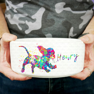 Personalized Dog Gift Idea - Creative Painting Puppy Portrait For Puppy Lovers - Pet Bowl